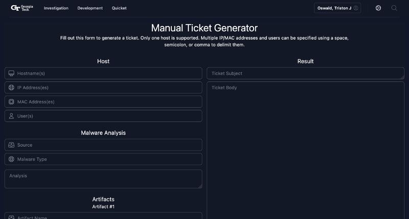 Ticket Generator UI