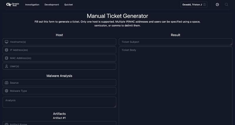 Ticket Generator UI